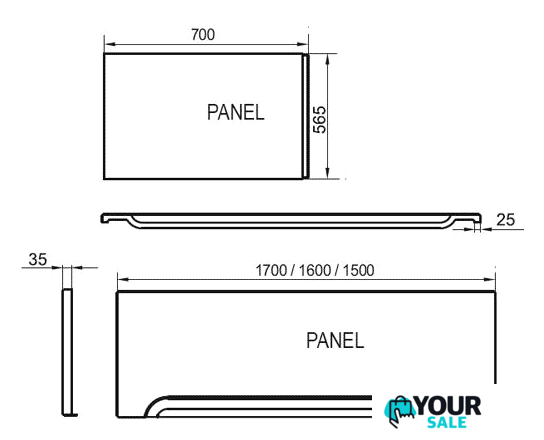 Ванна Ravak Vanda II 150x70 CO11000000 - Изображение №6 — Интернет-магазин Your Sale