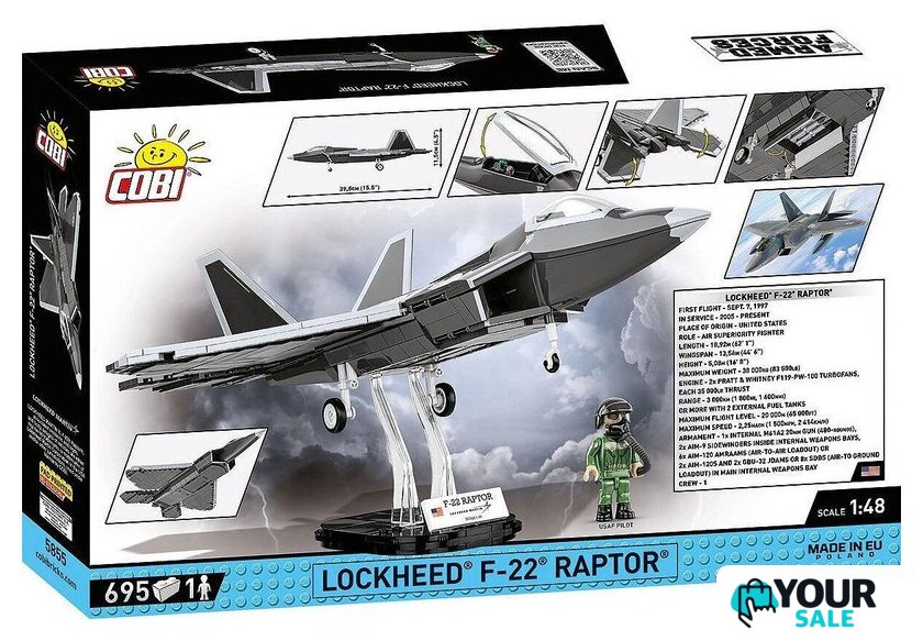 Конструктор Cobi Armed Forces Lockheed F-22 Raptor - Изображение №18 — Интернет-магазин Your Sale
