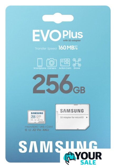 Карта памяти Samsung EVO Plus 2024 microSDXC 256GB (с адаптером) - Изображение №8 — Интернет-магазин Your Sale