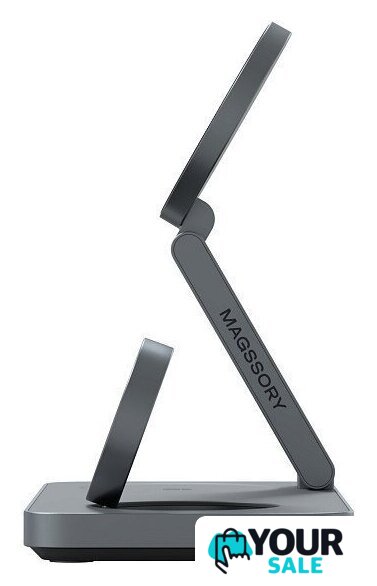 Беспроводное зарядное Magssory Yoga 3 в 1 Charging Station для Samsung Qi2 WCH017m (темно-серый) - Изображение №8 — Интернет-магазин Your Sale