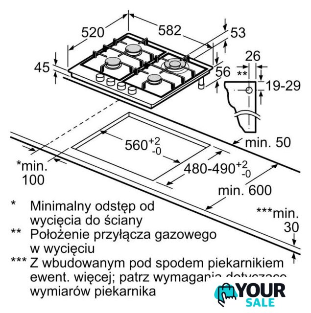 Варочная панель Bosch Series 4 PGH6B5K90 - Изображение №6 — Интернет-магазин Your Sale