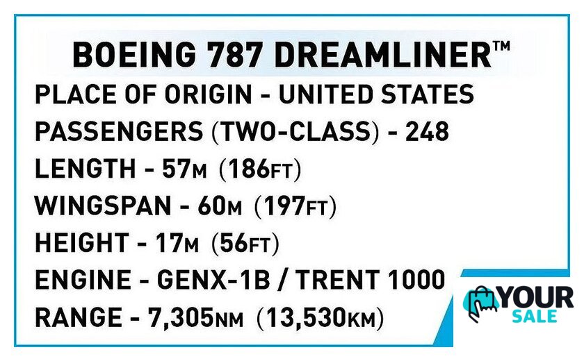 Конструктор Cobi Action Town Boeing 787 Dreamliner - Изображение №9 — Интернет-магазин Your Sale