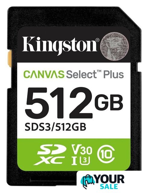 Карта памяти Kingston Canvas Select Plus SDXC 512GB SDS3/512GB - Изображение №1 — Интернет-магазин Your Sale