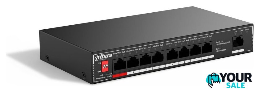 Неуправляемый коммутатор Dahua DH-SF1009P - Изображение №1 — Интернет-магазин Your Sale