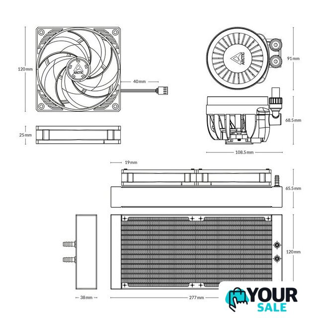 Система жидкостного охлаждения для процессора Arctic Liquid Freezer III 240 A-RGB White ACFRE00150A - Изображение №3 — Интернет-магазин Your Sale