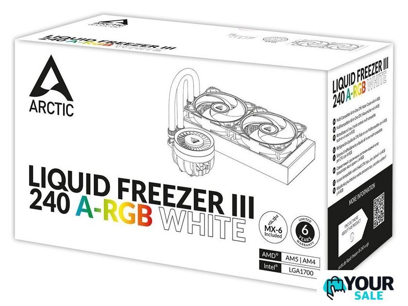 Система жидкостного охлаждения для процессора Arctic Liquid Freezer III 240 A-RGB White ACFRE00150A - Изображение №12 — Интернет-магазин Your Sale