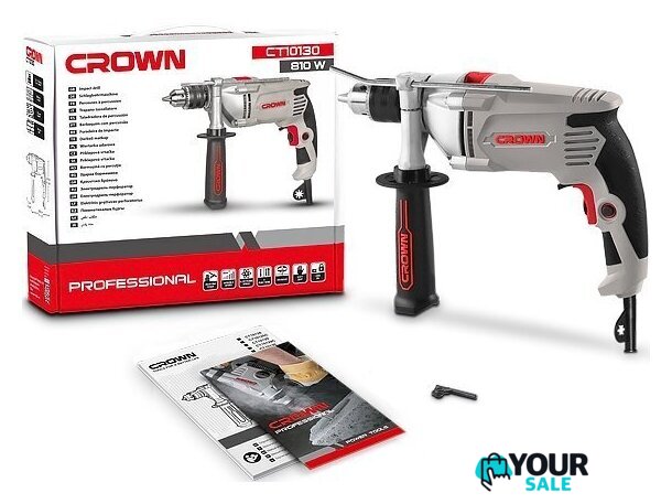 Ударная дрель Crown CT10130 420190 - Изображение №8 — Интернет-магазин Your Sale