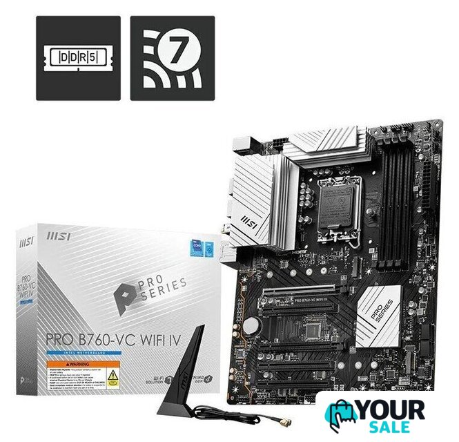 Материнская плата MSI PRO B760-VC WIFI IV - Изображение №5 — Интернет-магазин Your Sale