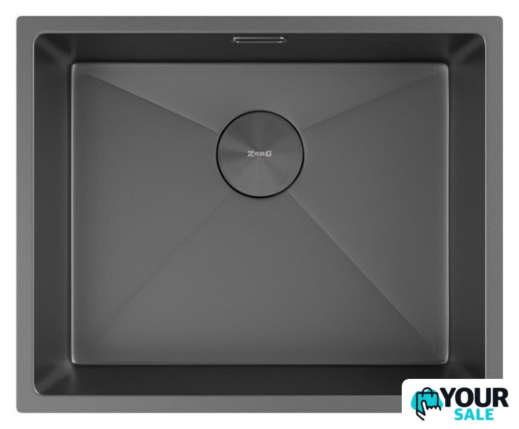 Кухонная мойка ZorG Zerox 54 U / IF Zurinox PVD Gunblack - Изображение №3 — Интернет-магазин Your Sale