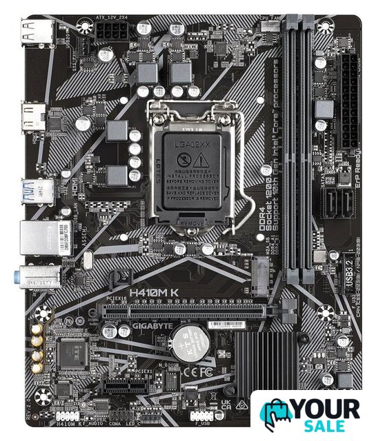 Материнская плата Gigabyte H410M K (rev. 2.0) - Изображение №1 — Интернет-магазин Your Sale
