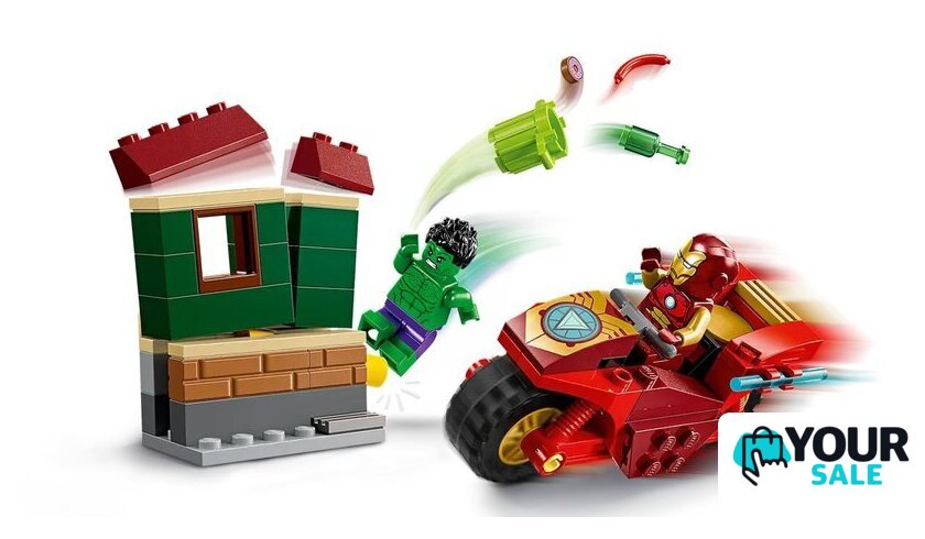 Конструктор LEGO Super Heroes Железный человек на мотоцикле и Халк 76287 - Изображение №5 — Интернет-магазин Your Sale