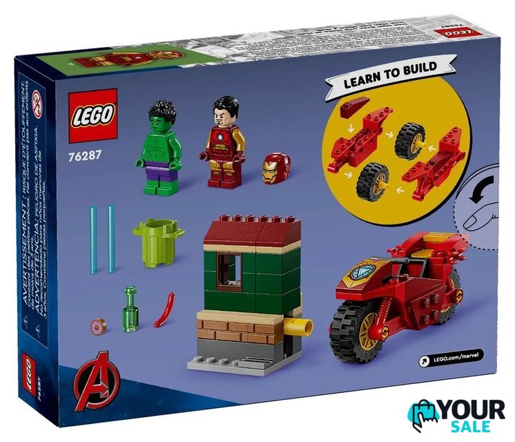 Конструктор LEGO Super Heroes Железный человек на мотоцикле и Халк 76287 - Изображение №2 — Интернет-магазин Your Sale