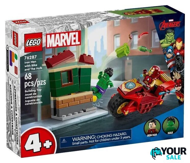 Конструктор LEGO Super Heroes Железный человек на мотоцикле и Халк 76287 - Изображение №1 — Интернет-магазин Your Sale