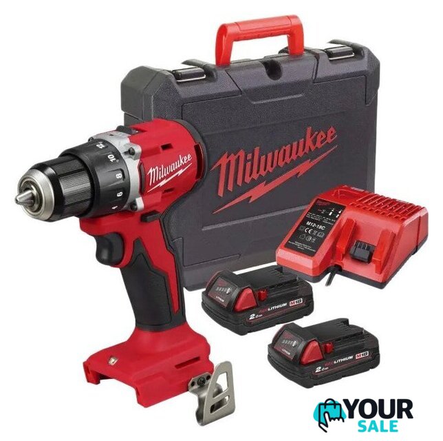 Дрель-шуруповерт Milwaukee M18 M18BLDDRC-202C 4933492833 (с 2-мя АКБ 2 Ач, кейс) - Изображение №1 — Интернет-магазин Your Sale