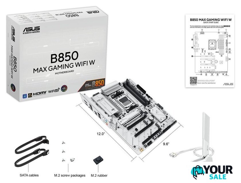 Материнская плата ASUS B850 MAX Gaming WiFi W - Изображение №8 — Интернет-магазин Your Sale