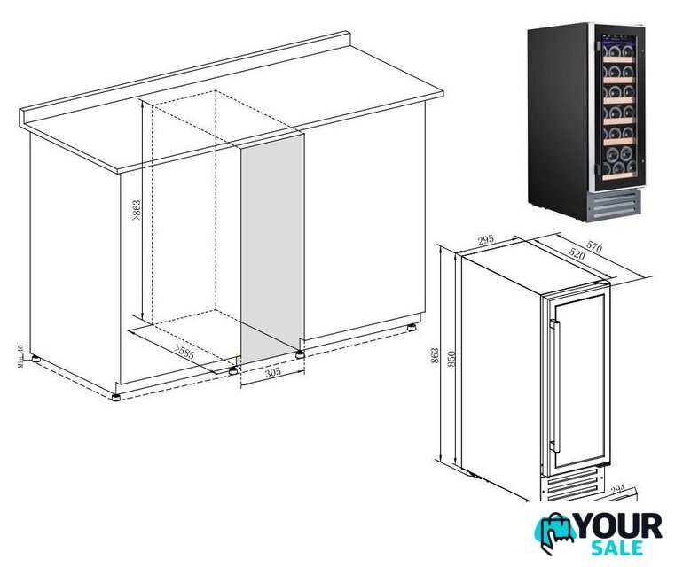 Винный шкаф Temptech WP2DQ60DCS - Изображение №8 — Интернет-магазин Your Sale