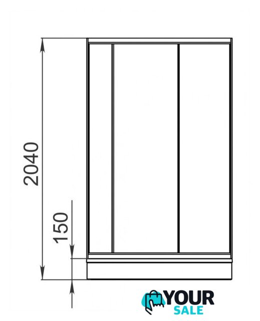 Душевая кабина Domani-Spa Simple 99 Eco DS01EcSm99LWCl00-V1.2 (белый/прозрачное стекло) - Изображение №4 — Интернет-магазин Your Sale