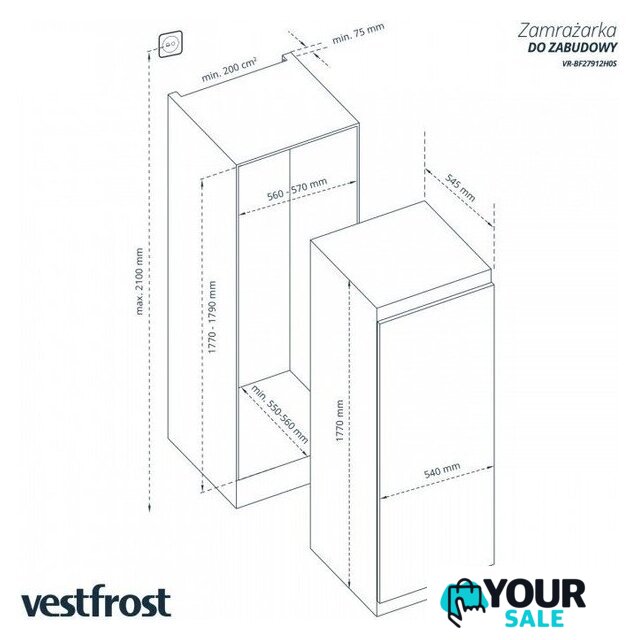 Морозильник Vestfrost VR-BF27913H0S - Изображение №4 — Интернет-магазин Your Sale