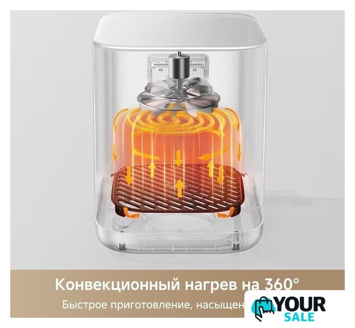 Аэрогриль (аэрофритюрница) Trouver Air Fryer FD10 Pro Max (белый) - Изображение №3 — Интернет-магазин Your Sale