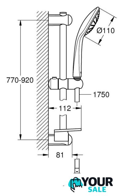Душевой гарнитур  Grohe Euphoria 110 Mono [27267001] - Изображение №2 — Интернет-магазин Your Sale