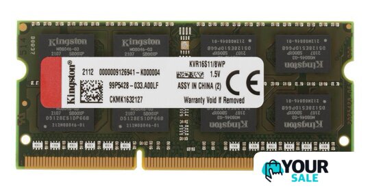 Оперативная память Kingston ValueRAM 8GB DDR3 SODIMM PC3-12800 KVR16S11/8WP - Изображение №1 — Интернет-магазин Your Sale