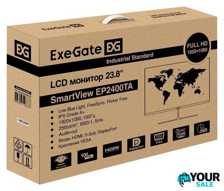 Монитор ExeGate SmartView EP2400TA EX300349RUS - Изображение №10 — Интернет-магазин Your Sale