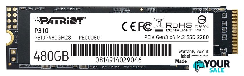 SSD Patriot P310 480GB P310P480GM28 - Изображение №1 — Интернет-магазин Your Sale