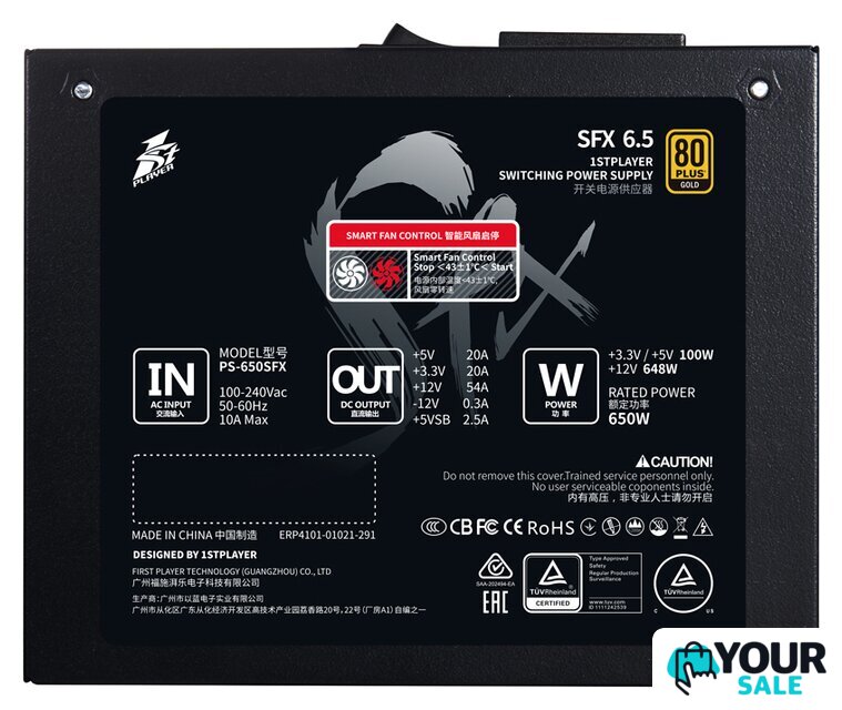 Блок питания 1stPlayer SFX 7.5 PS-750SFX - Изображение №3 — Интернет-магазин Your Sale