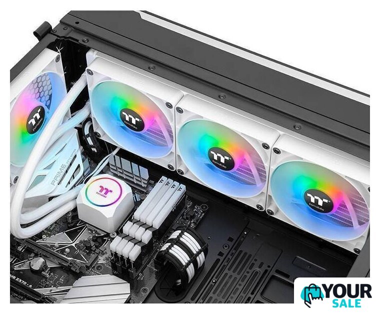 Система жидкостного охлаждения для процессора Thermaltake TH420 ARGB Snow Edition CL-W369-PL14SW-A - Изображение №3 — Интернет-магазин Your Sale