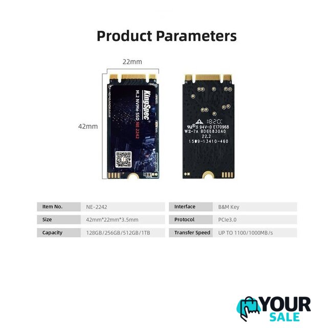 SSD KingSpec NE-256-2242 256GB - Изображение №7 — Интернет-магазин Your Sale