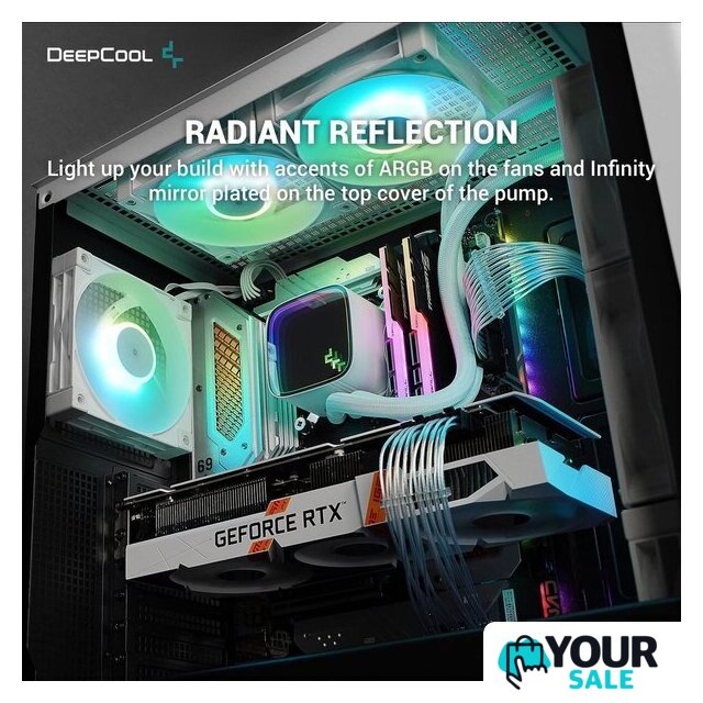 Система жидкостного охлаждения для процессора DeepCool LS520 SE WH R-LS520-WHAMMM-G-1 - Изображение №3 — Интернет-магазин Your Sale