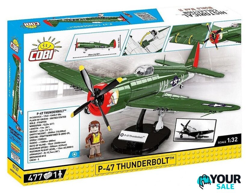 Конструктор Cobi Historical Collection WWII P-47 Thunderbolt - Изображение №11 — Интернет-магазин Your Sale
