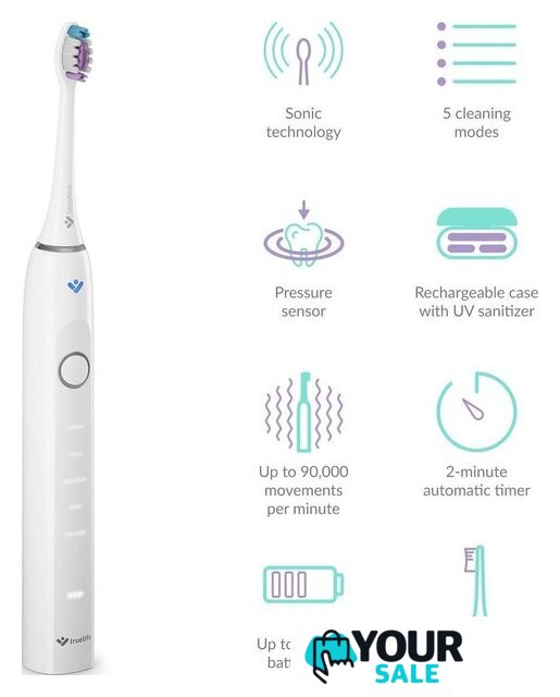 Электрическая зубная щетка TrueLife SonicBrush Clean70 UV (белый) - Изображение №5 — Интернет-магазин Your Sale