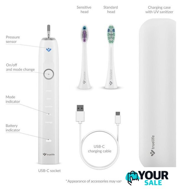 Электрическая зубная щетка TrueLife SonicBrush Clean70 UV (белый) - Изображение №10 — Интернет-магазин Your Sale