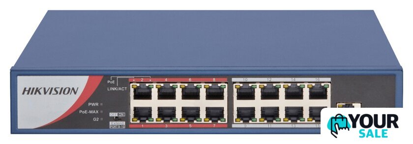 Неуправляемый коммутатор Hikvision DS-3E0318P-E/M(B) - Изображение №1 — Интернет-магазин Your Sale