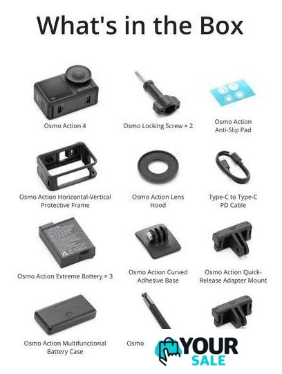 Экшен-камера DJI Osmo Action 4 Standard Combo - Изображение №9 — Интернет-магазин Your Sale