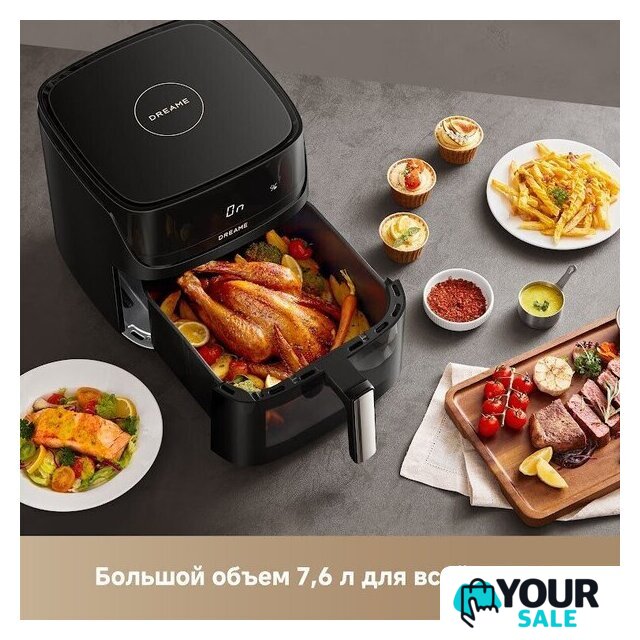 Аэрогриль (аэрофритюрница) Dreame Air Fryer AF10 (черный) - Изображение №7 — Интернет-магазин Your Sale