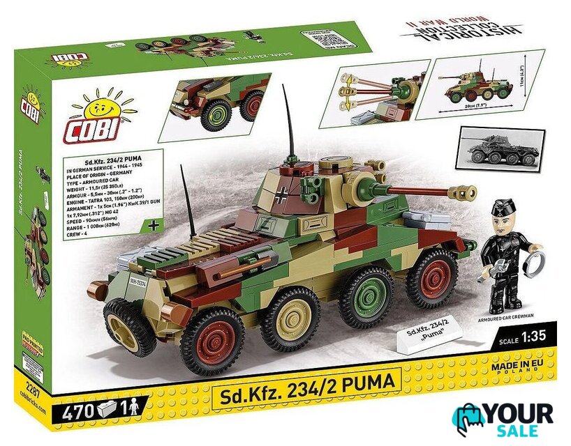 Конструктор Cobi Historical Collection WWII Sd Kfz 234/2 Puma - Изображение №12 — Интернет-магазин Your Sale