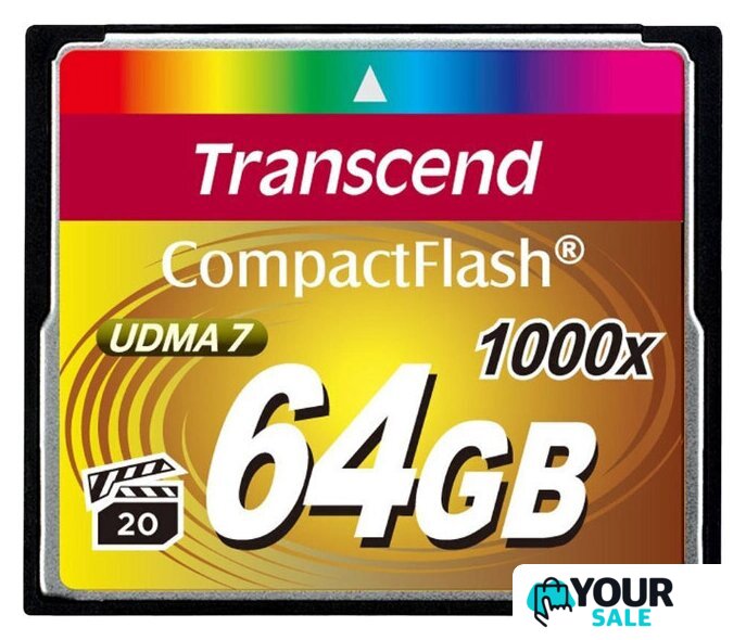 Карта памяти Transcend 1000x CompactFlash Ultimate 64GB (TS64GCF1000) - Изображение №1 — Интернет-магазин Your Sale