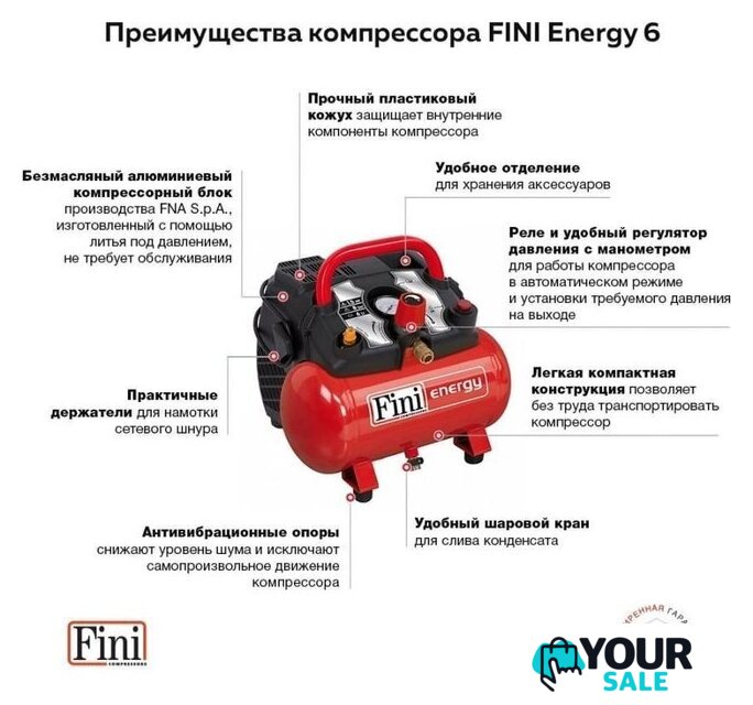 Компрессор Fini Energy 6 - Изображение №3 — Интернет-магазин Your Sale