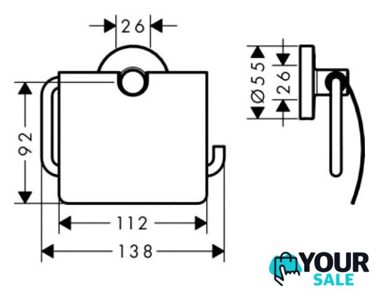 Набор для туалета Hansgrohe Logis Set Universal 41728000 - Изображение №4 — Интернет-магазин Your Sale