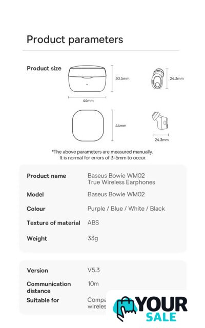 Наушники Baseus Bowie WM02 (черный) - Изображение №11 — Интернет-магазин Your Sale