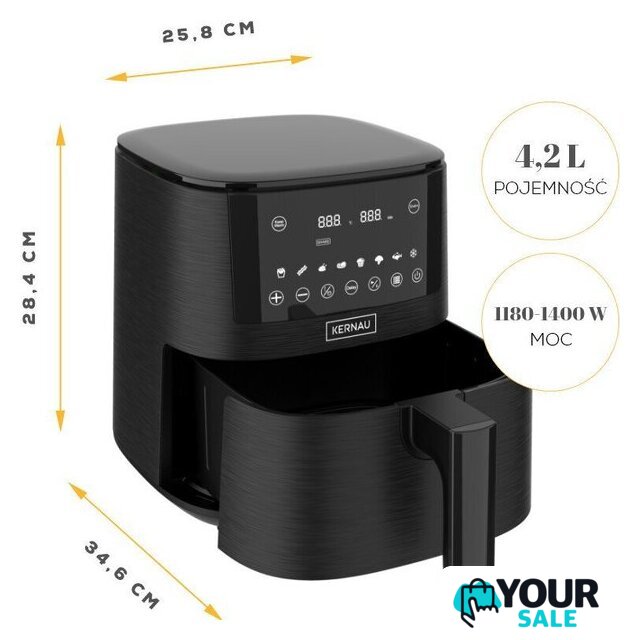 Аэрогриль (аэрофритюрница) Kernau KSAF 414 EB - Изображение №2 — Интернет-магазин Your Sale