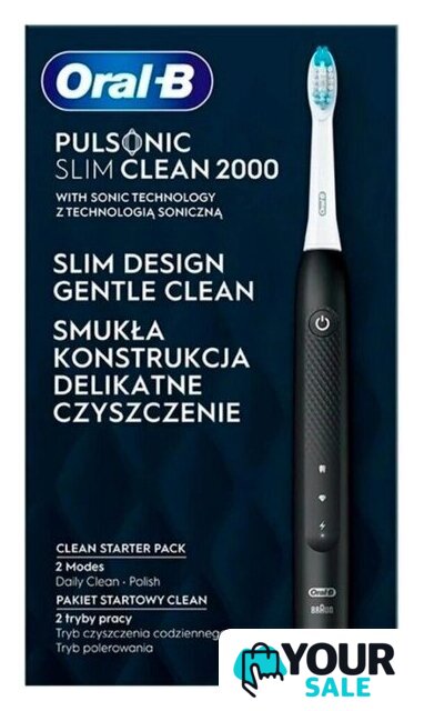 Электрическая зубная щетка Oral-B Pulsonic Slim Clean 2000 (черный) - Изображение №11 — Интернет-магазин Your Sale