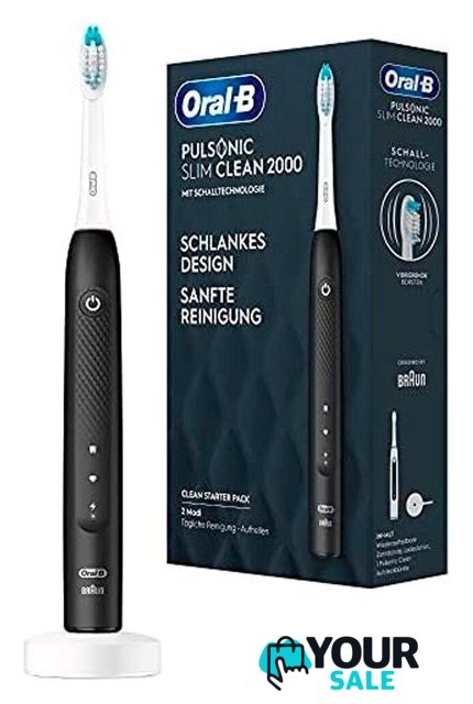 Электрическая зубная щетка Oral-B Pulsonic Slim Clean 2000 (черный) - Изображение №1 — Интернет-магазин Your Sale