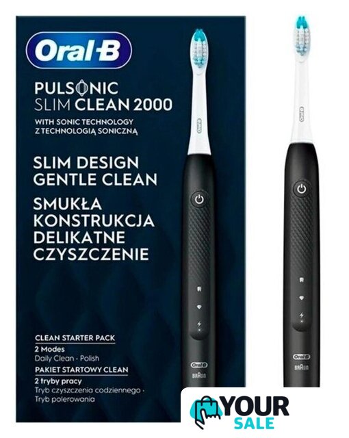 Электрическая зубная щетка Oral-B Pulsonic Slim Clean 2000 (черный) - Изображение №10 — Интернет-магазин Your Sale