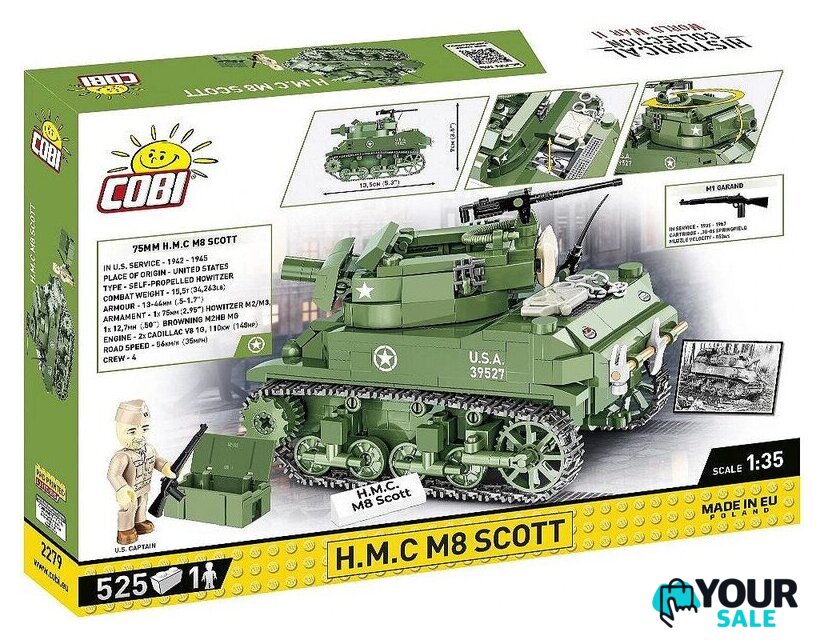 Конструктор Cobi Historical Collection WWII H.M.C. M8 Scott - Изображение №11 — Интернет-магазин Your Sale