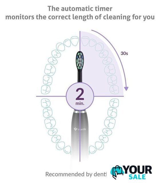 Электрическая зубная щетка TrueLife SonicBrush Clean30 (черный) - Изображение №5 — Интернет-магазин Your Sale