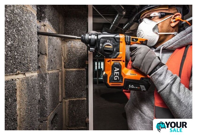 Перфоратор AEG Powertools BBH18BL2-502C 4935492343 (с 2-мя АКБ, кейс) - Изображение №4 — Интернет-магазин Your Sale