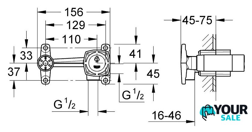 Скрытый механизм Grohe Grandera [23319000] - Изображение №2 — Интернет-магазин Your Sale